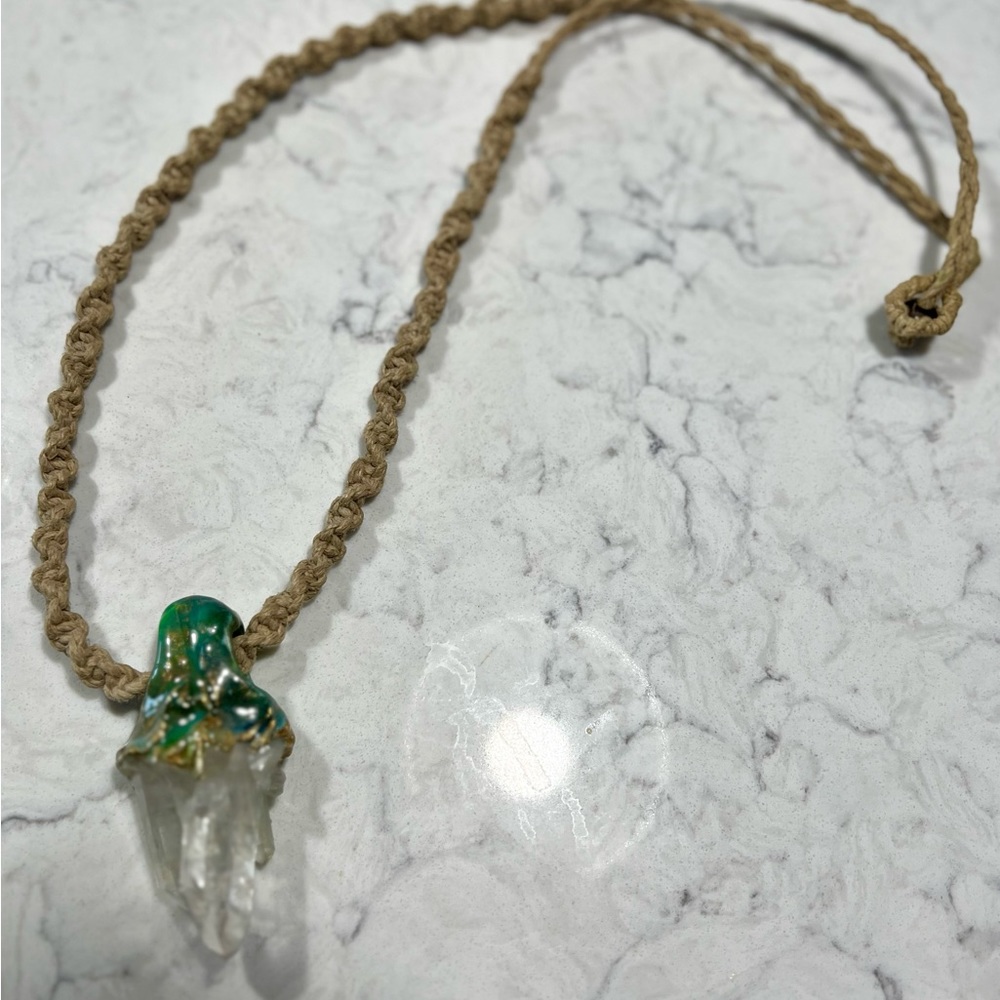 Crystal Necklace by Adina Mills. Authentic, handcrafted, OOAK wearable art - Picture 5 of 11